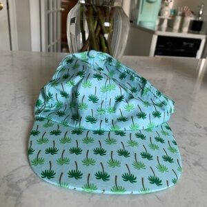 Womens Palm Tree Patterned Cap - Green